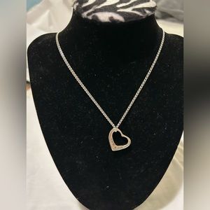 James Avery silver necklace wit heart